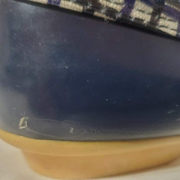 Sperry Topsider Navy Dark Blue Checkered Waterproo - Picture 2 of 11